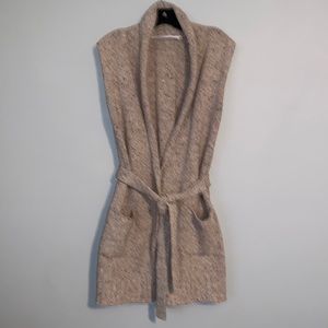 Athleta sleeveless cardigan. Tunic length. Small. Wool blend